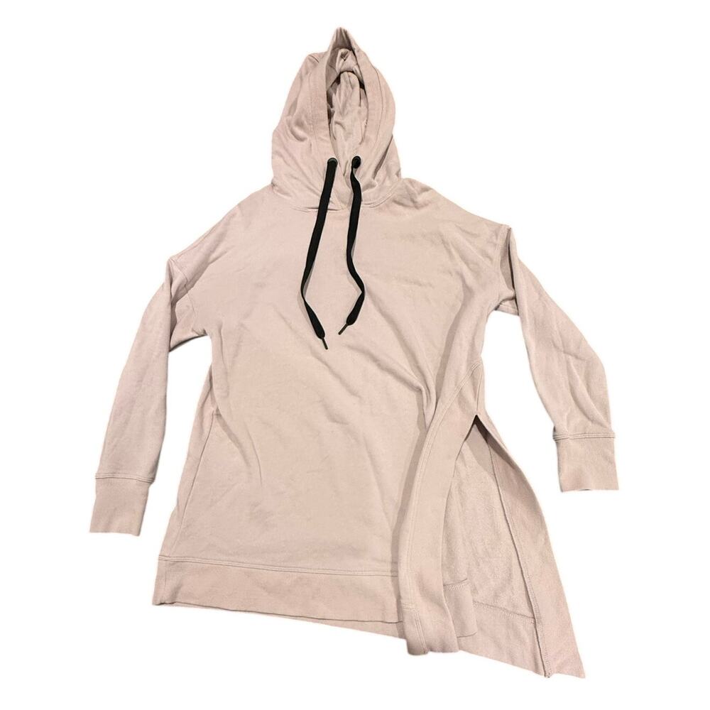 Calvin Klein Performance Women's Blush Pink Asymmetrical Side Slit Hoodie S